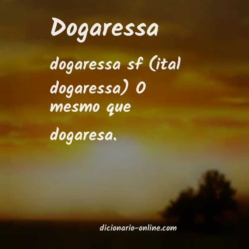 Significado de dogaressa