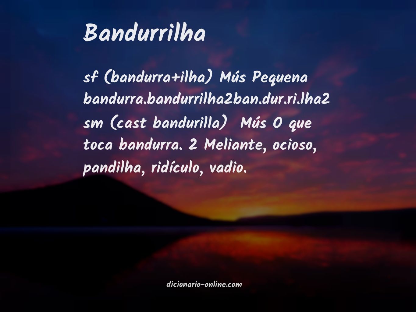 Significado de bandurrilha