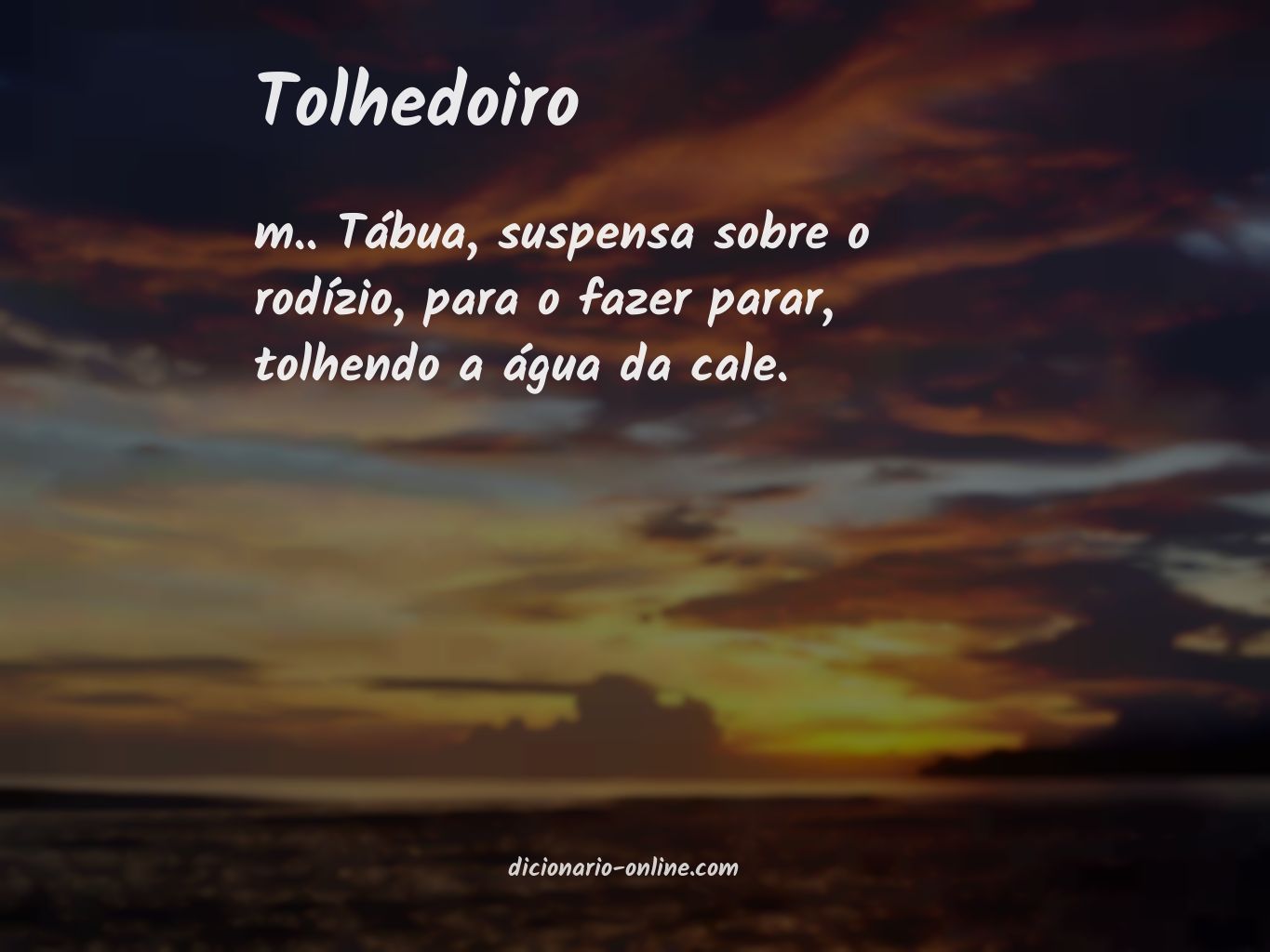 Significado de tolhedoiro