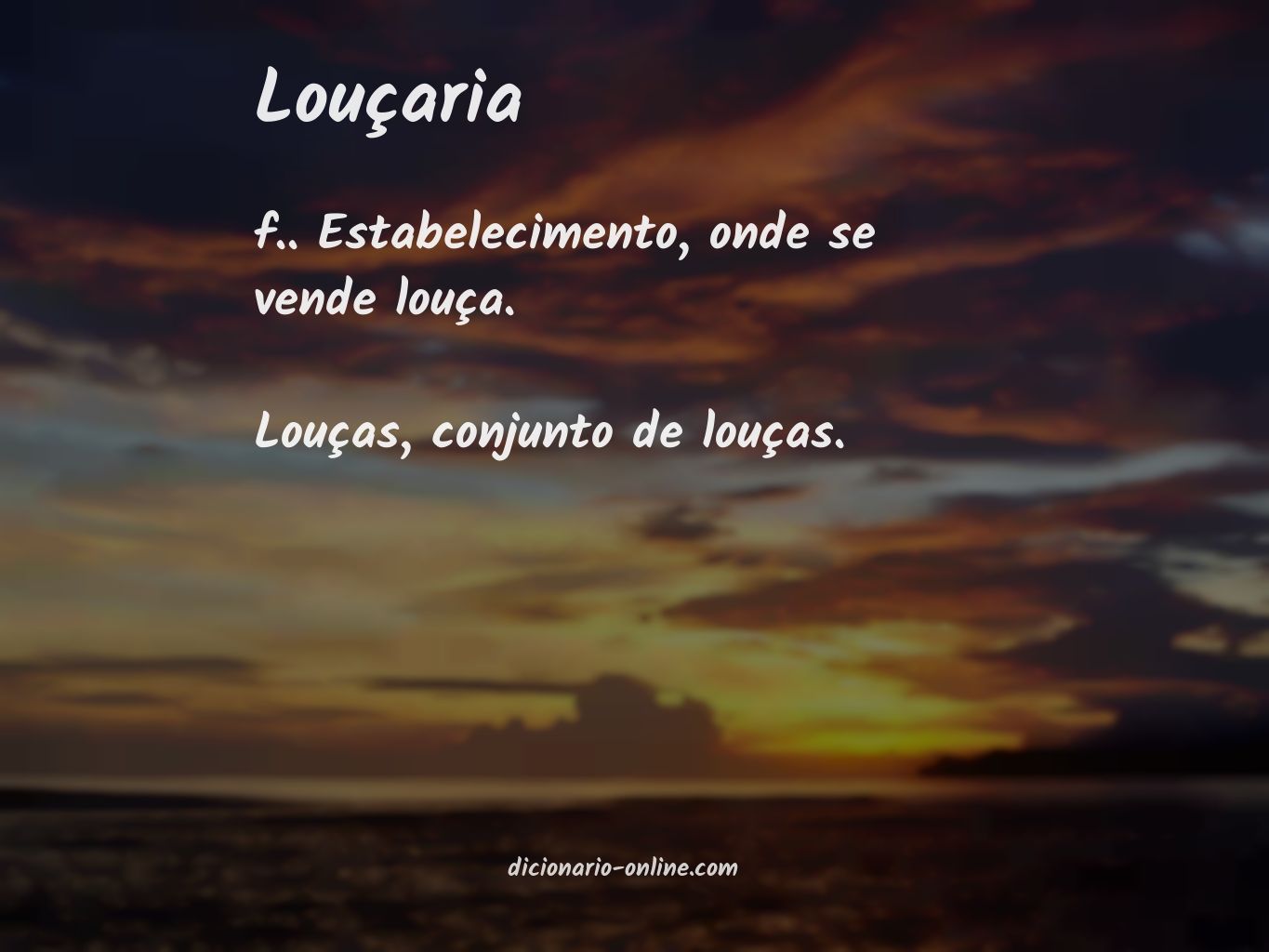 Significado de louçaria