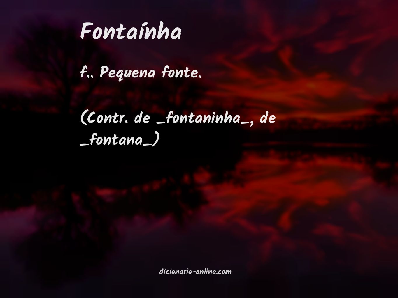 Significado de fontaínha