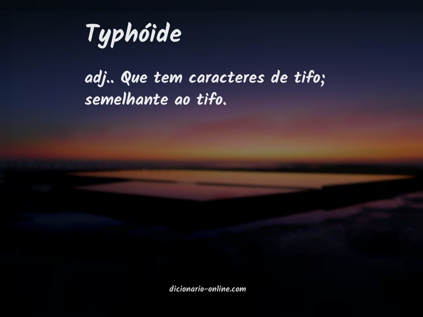 Significado de typhóide