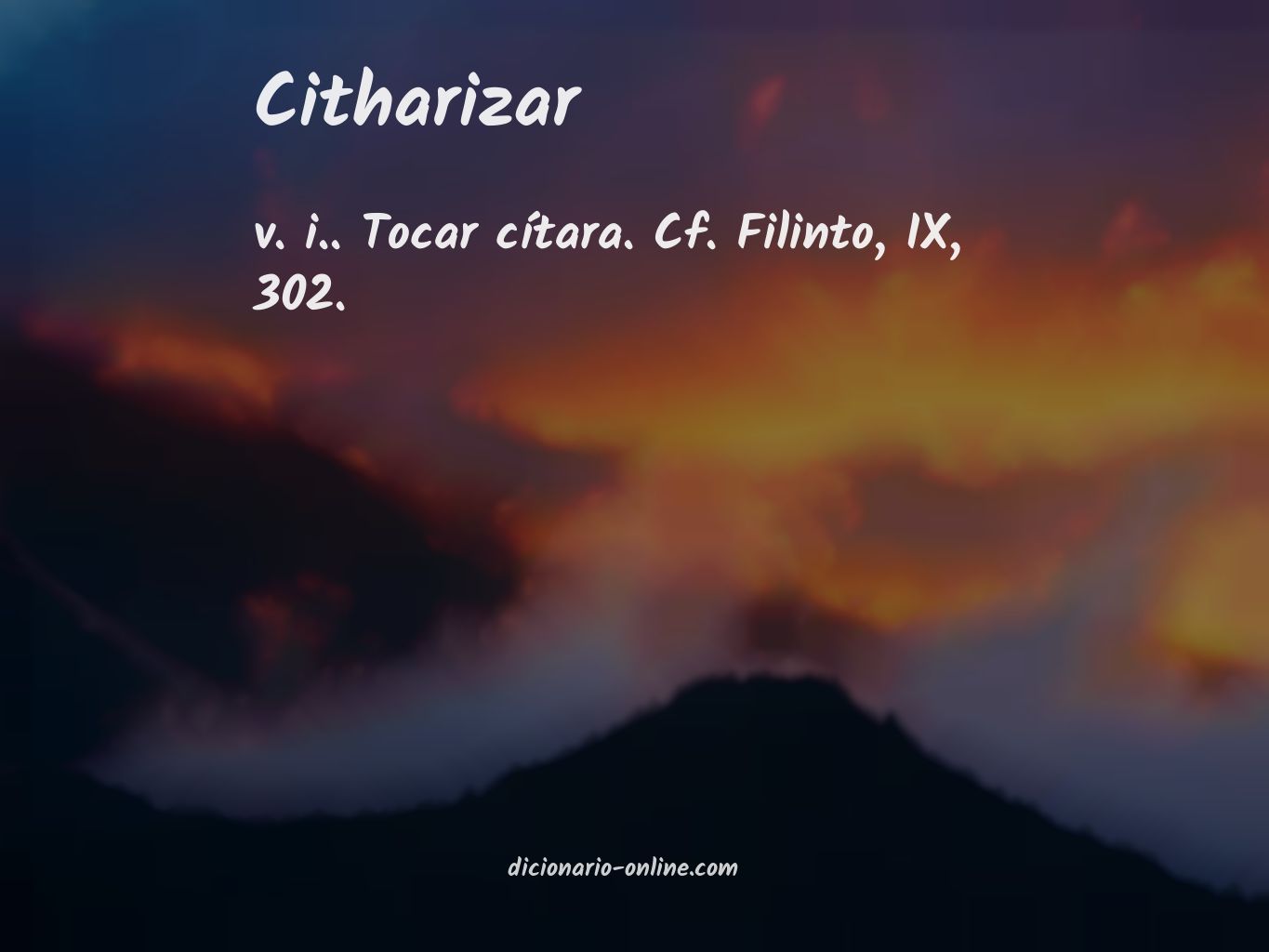 Significado de citharizar