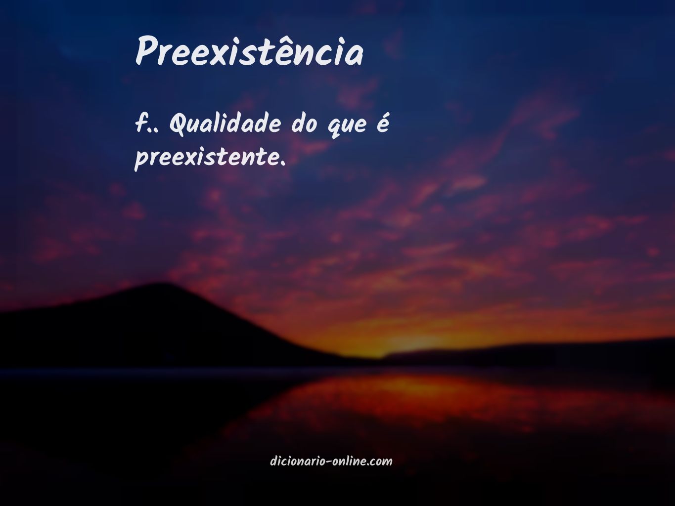 Significado de preexistência