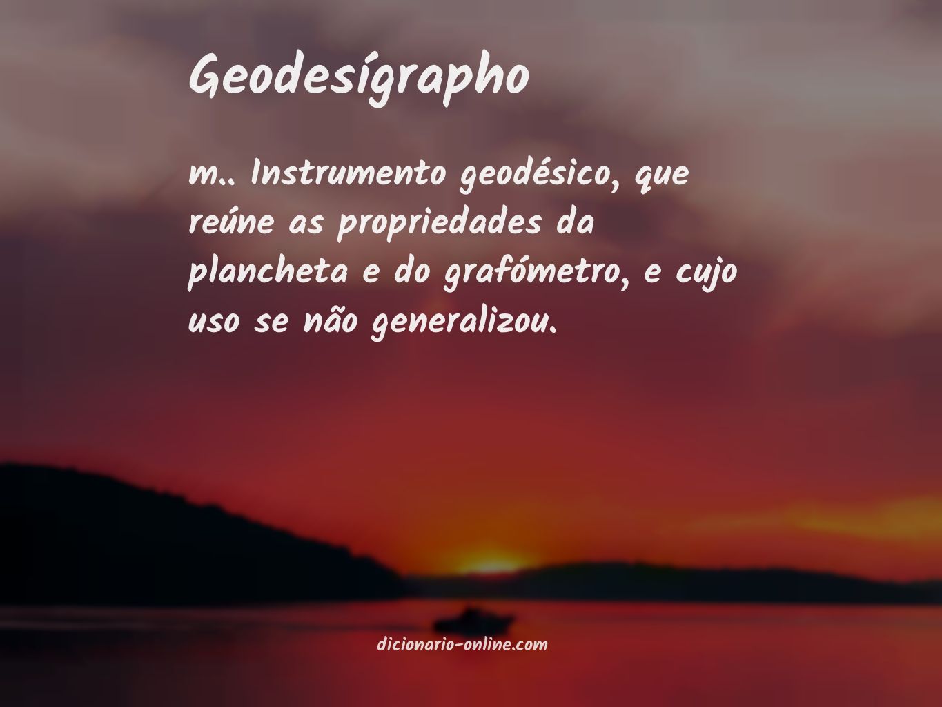 Significado de geodesígrapho