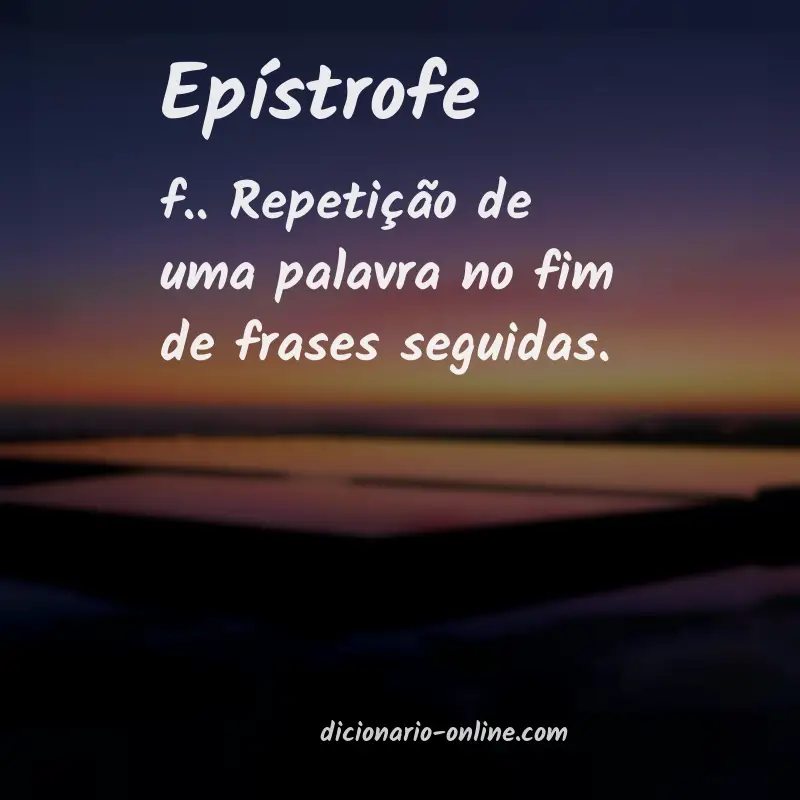 Significado de epístrofe