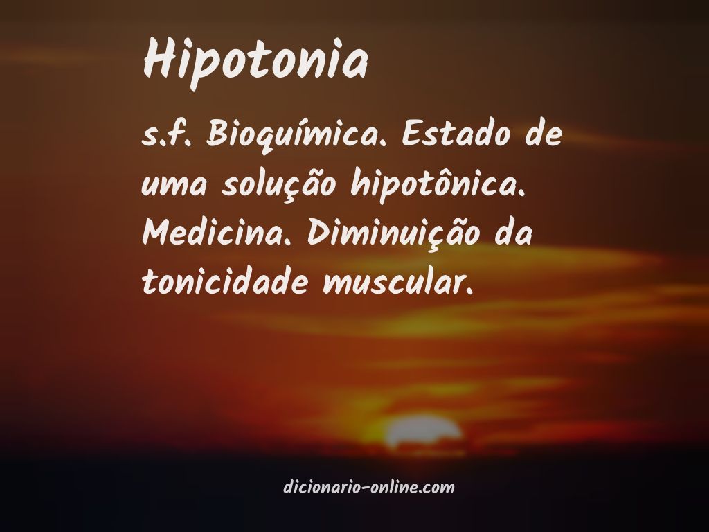 Significado de hipotonia