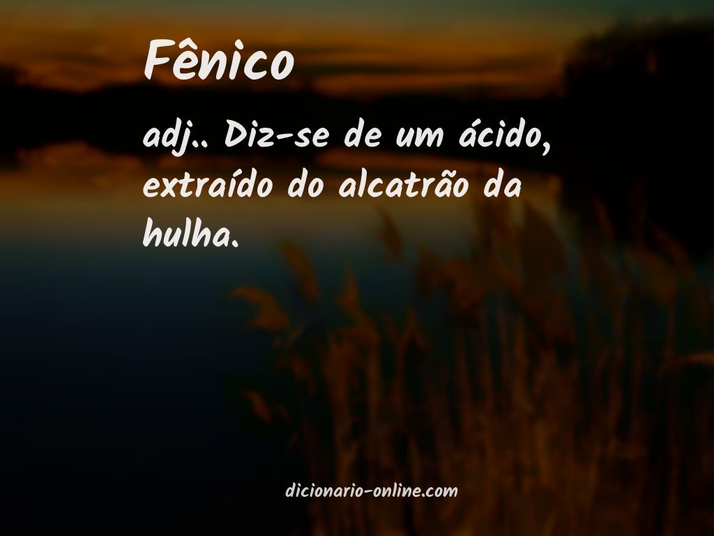 Significado de fênico