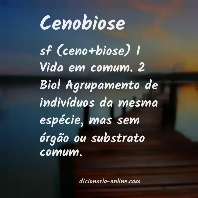 Significado de cenobiose