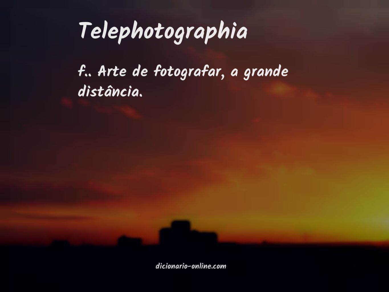 Significado de telephotographia