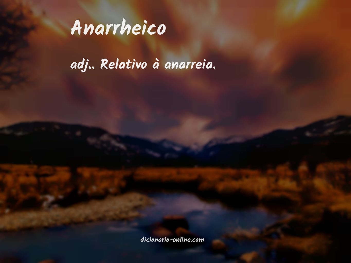 Significado de anarrheico