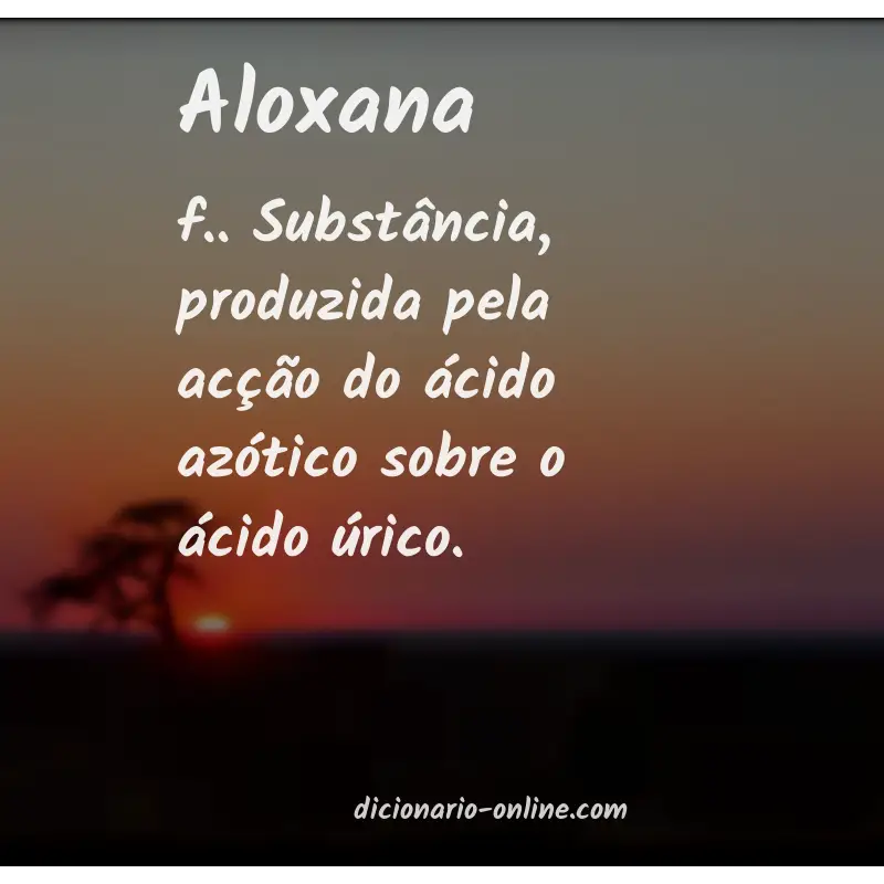 Significado de aloxana