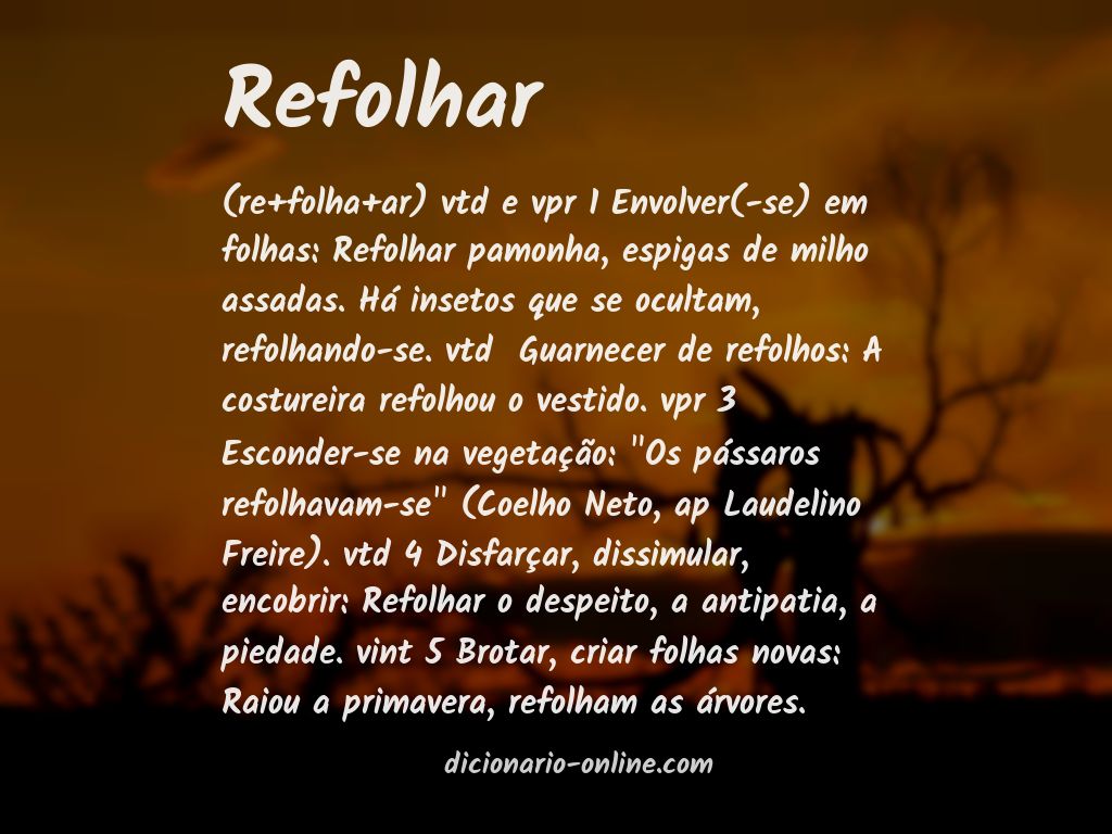 Significado de refolhar