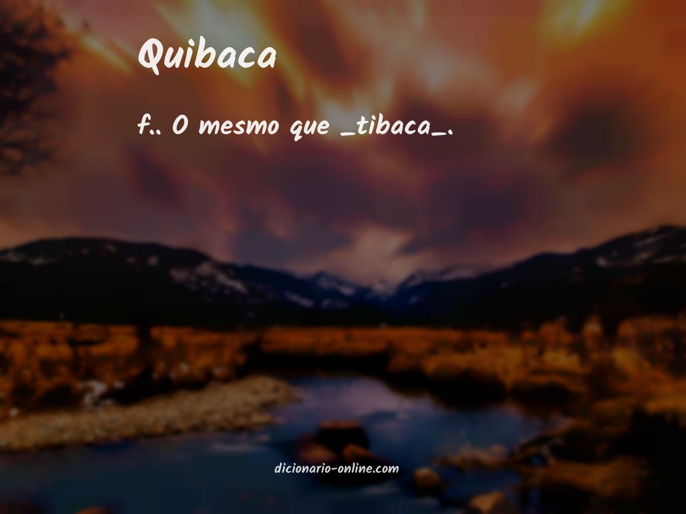 Significado de quibaca