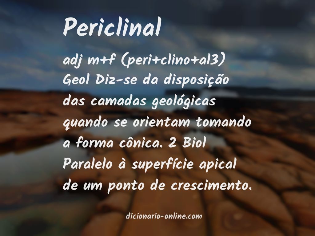 Significado de periclinal