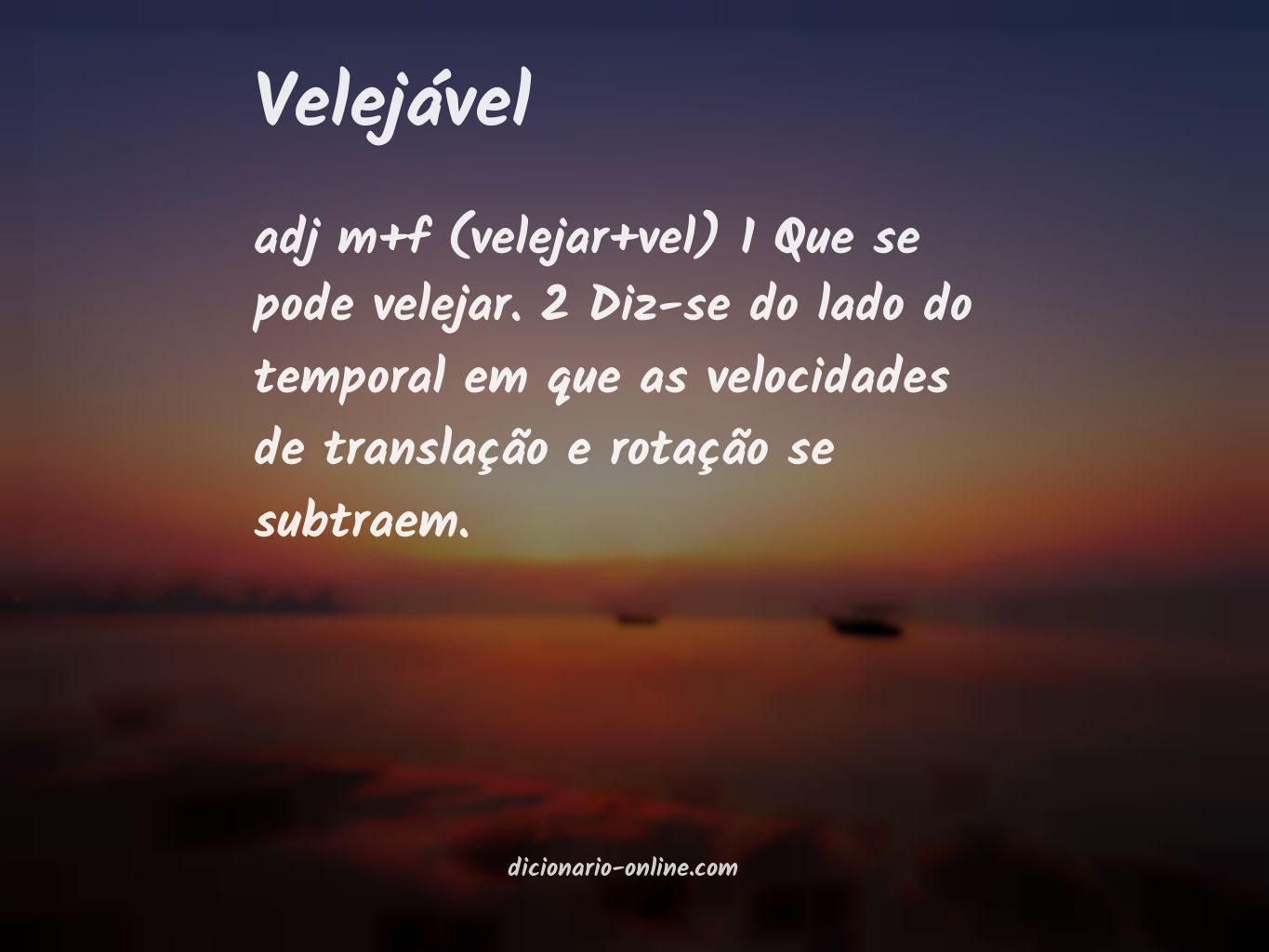 Significado de velejável