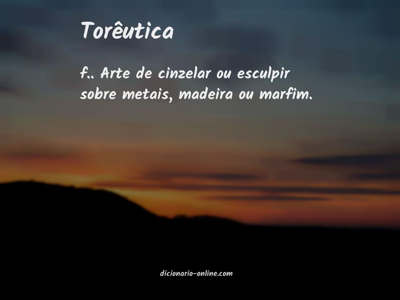 Significado de torêutica