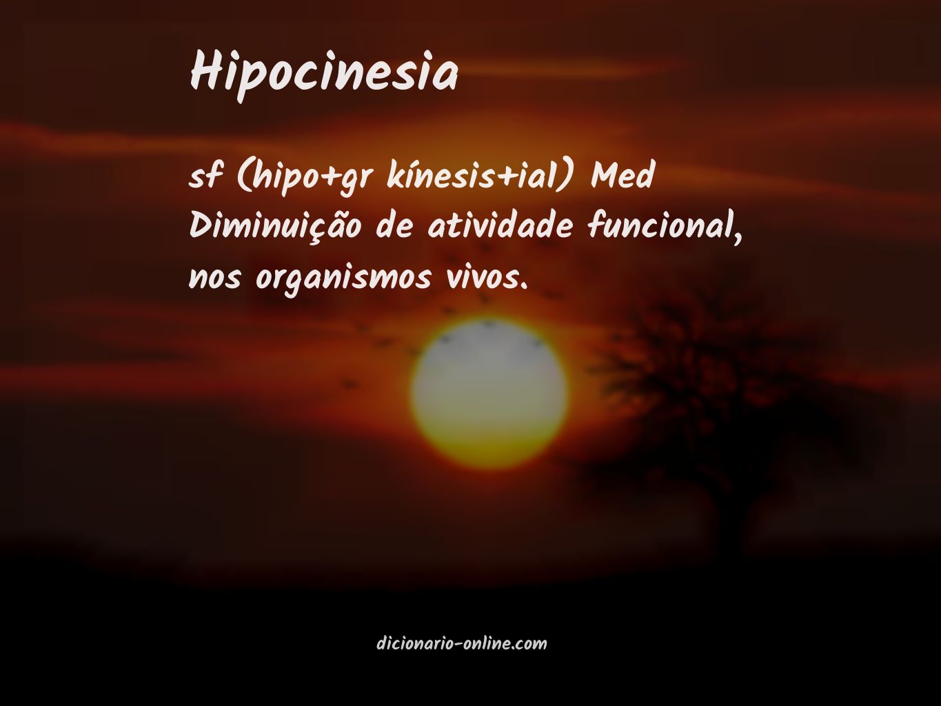 Significado de hipocinesia
