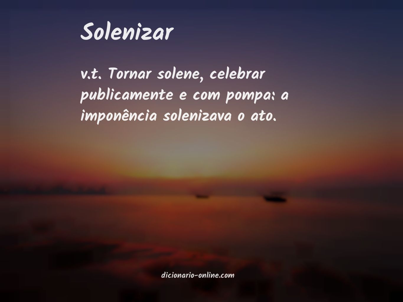 Significado de solenizar