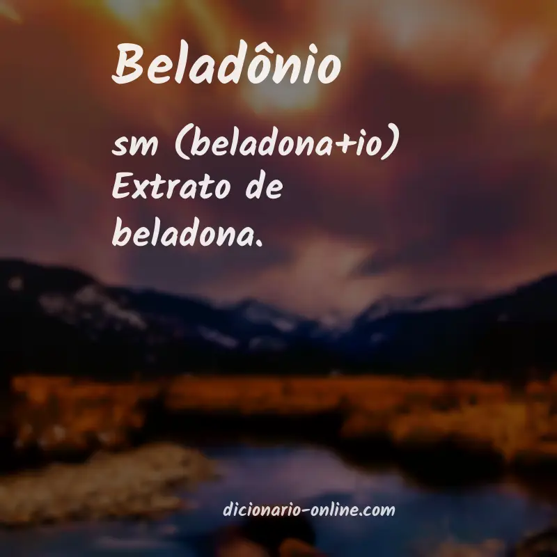 Significado de beladônio