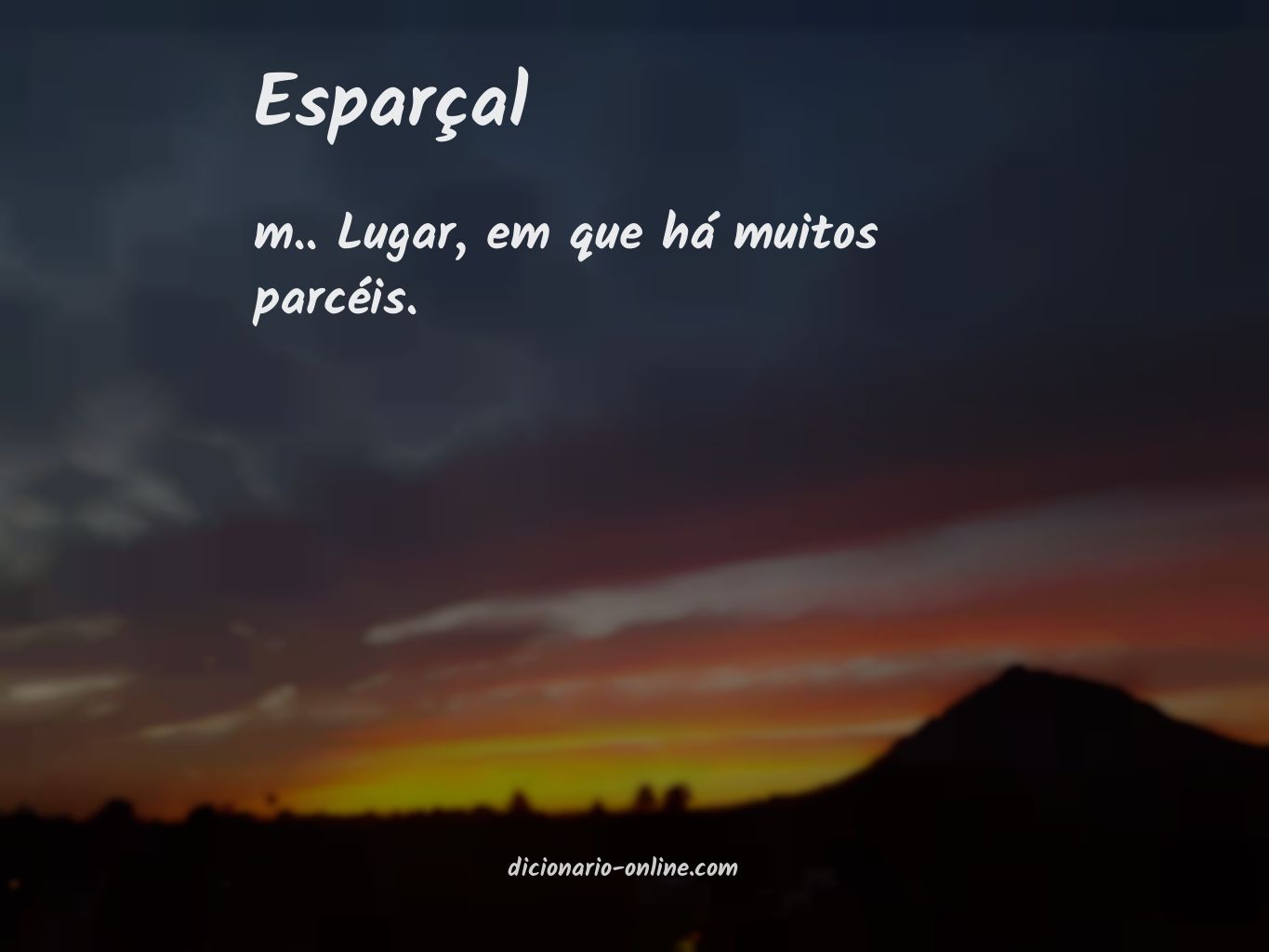 Significado de esparçal