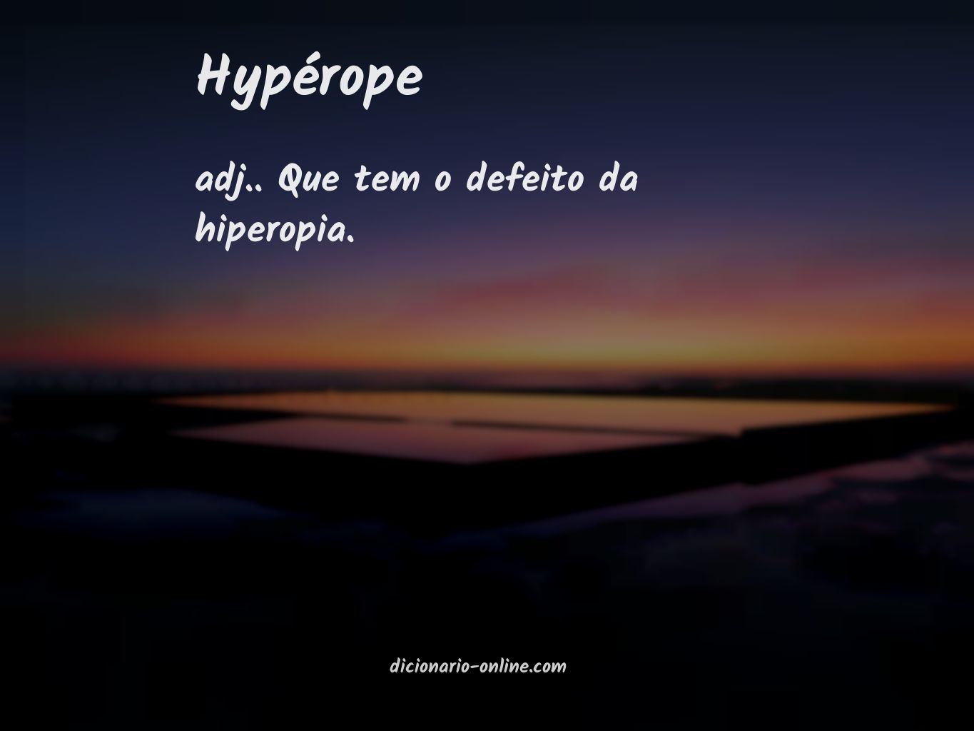Significado de hypérope