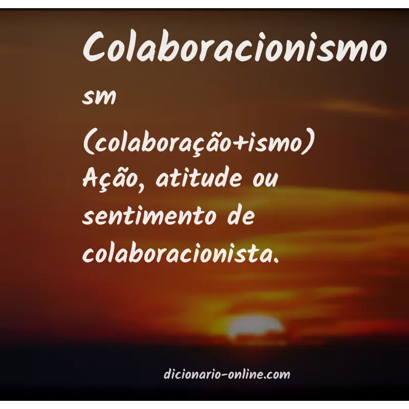 Significado de colaboracionismo