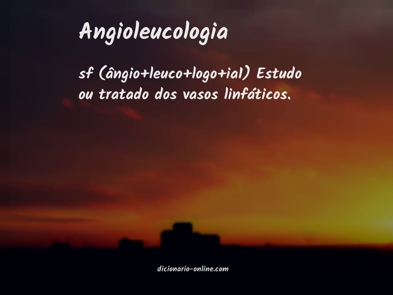 Significado de angioleucologia