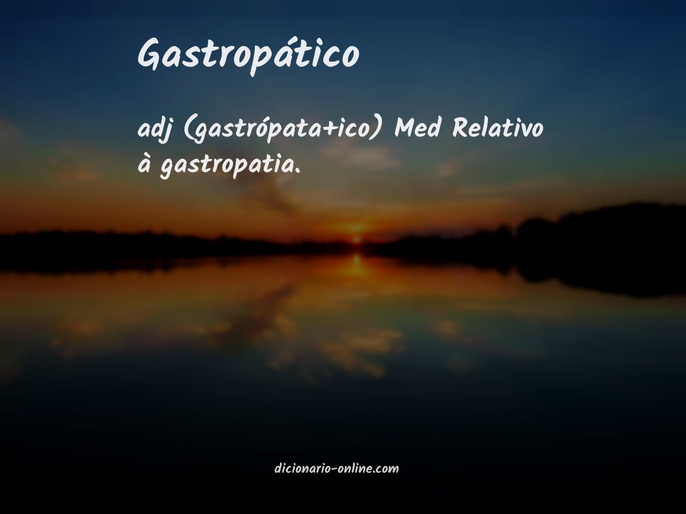 Significado de gastropático