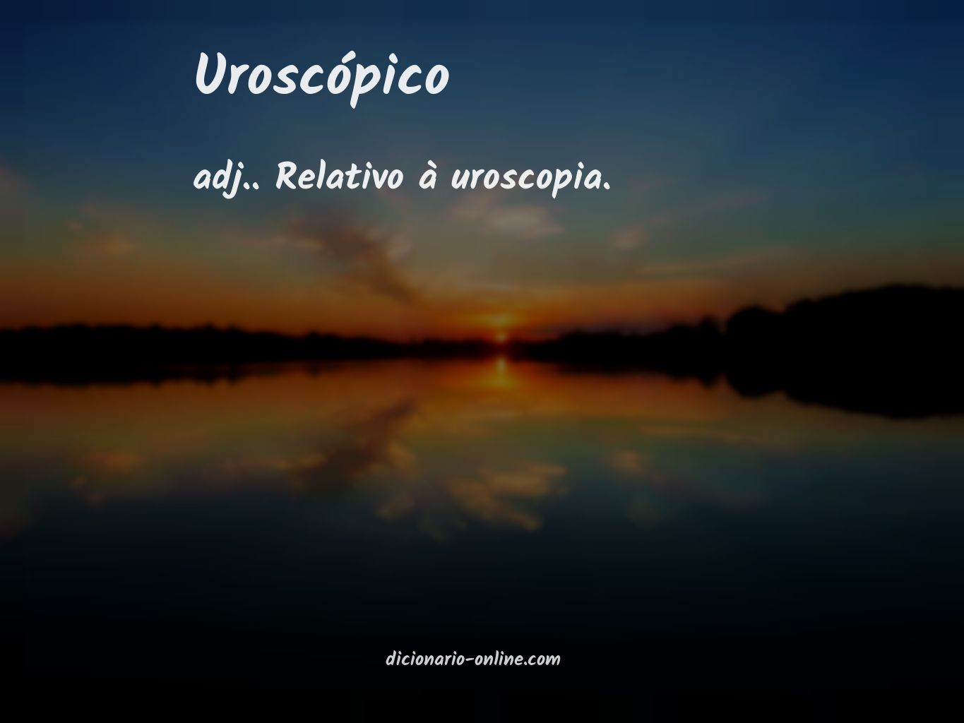 Significado de uroscópico