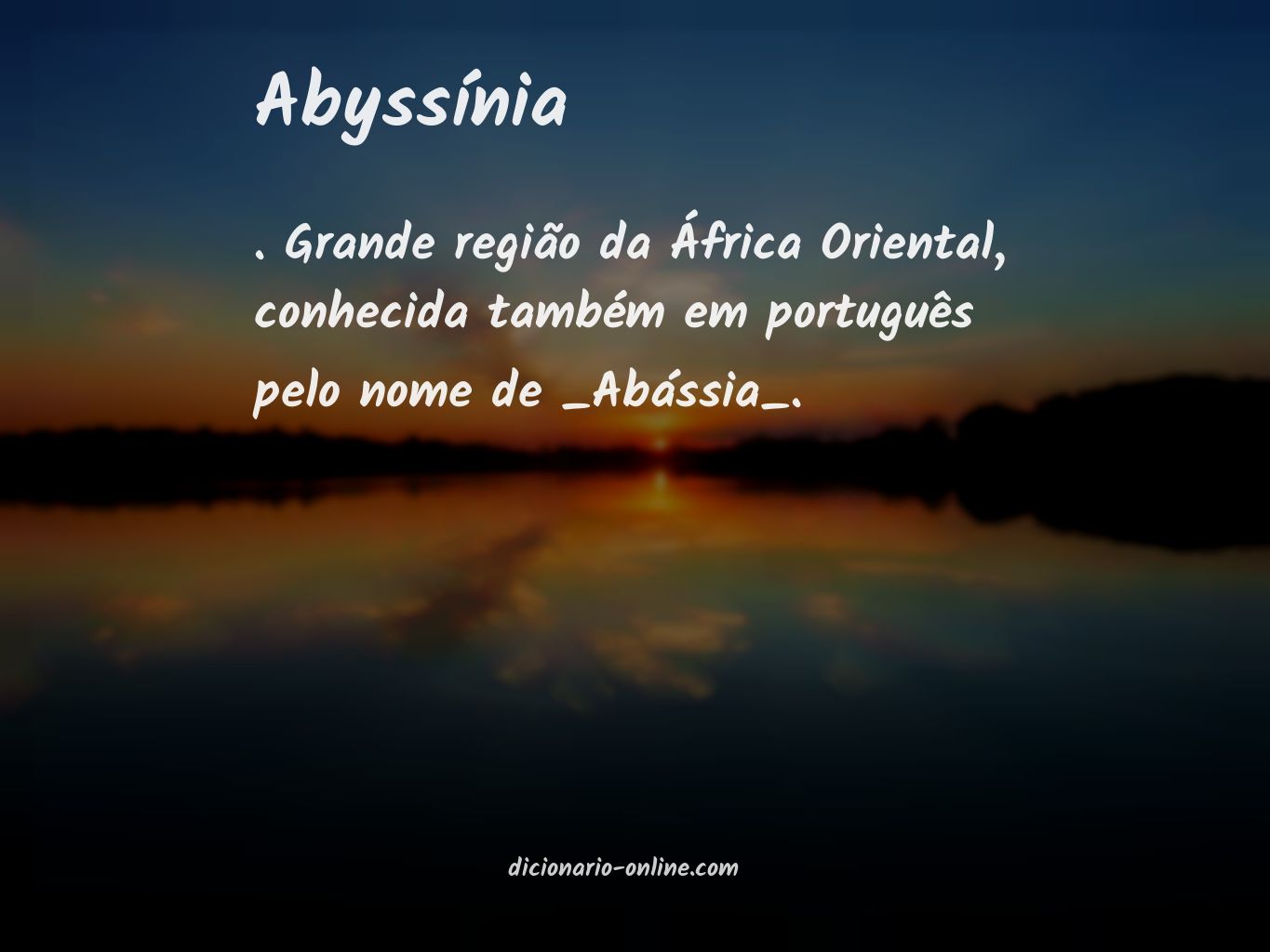 Significado de abyssínia