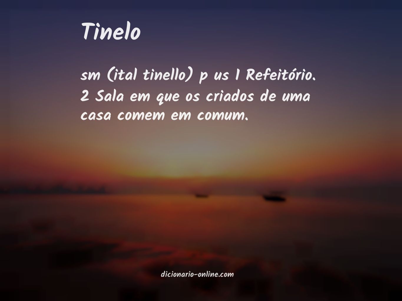 Significado de tinelo