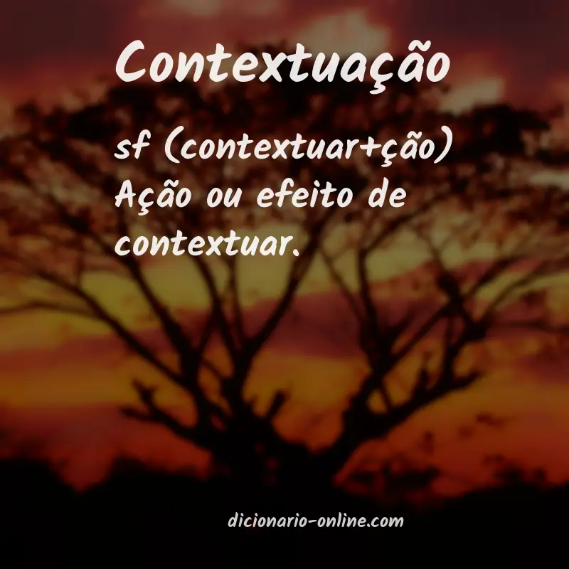 Significado de contextuação