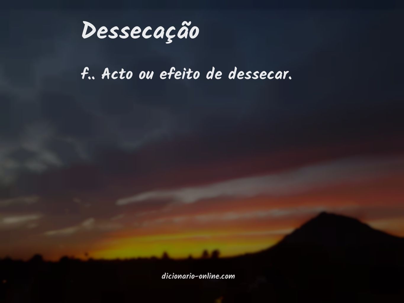 Significado de dessecação