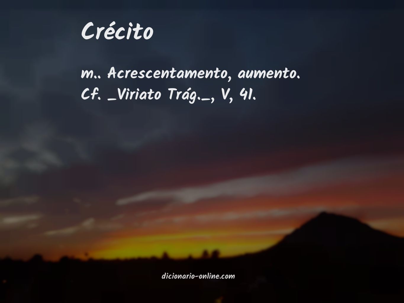 Significado de crécito