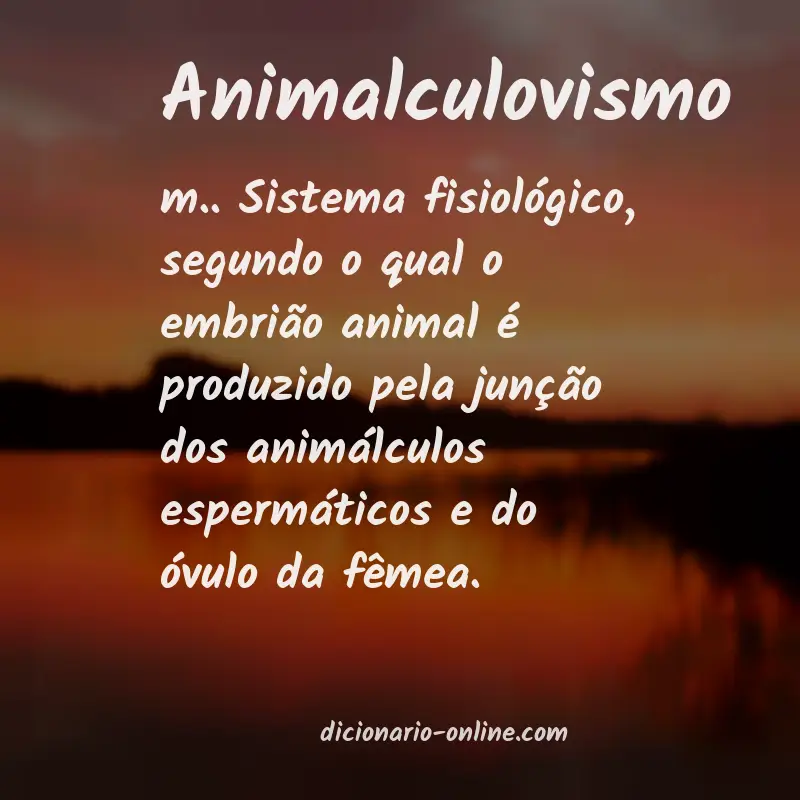 Significado de animalculovismo