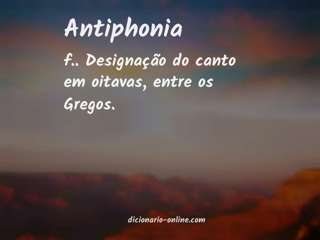 Significado de antiphonia