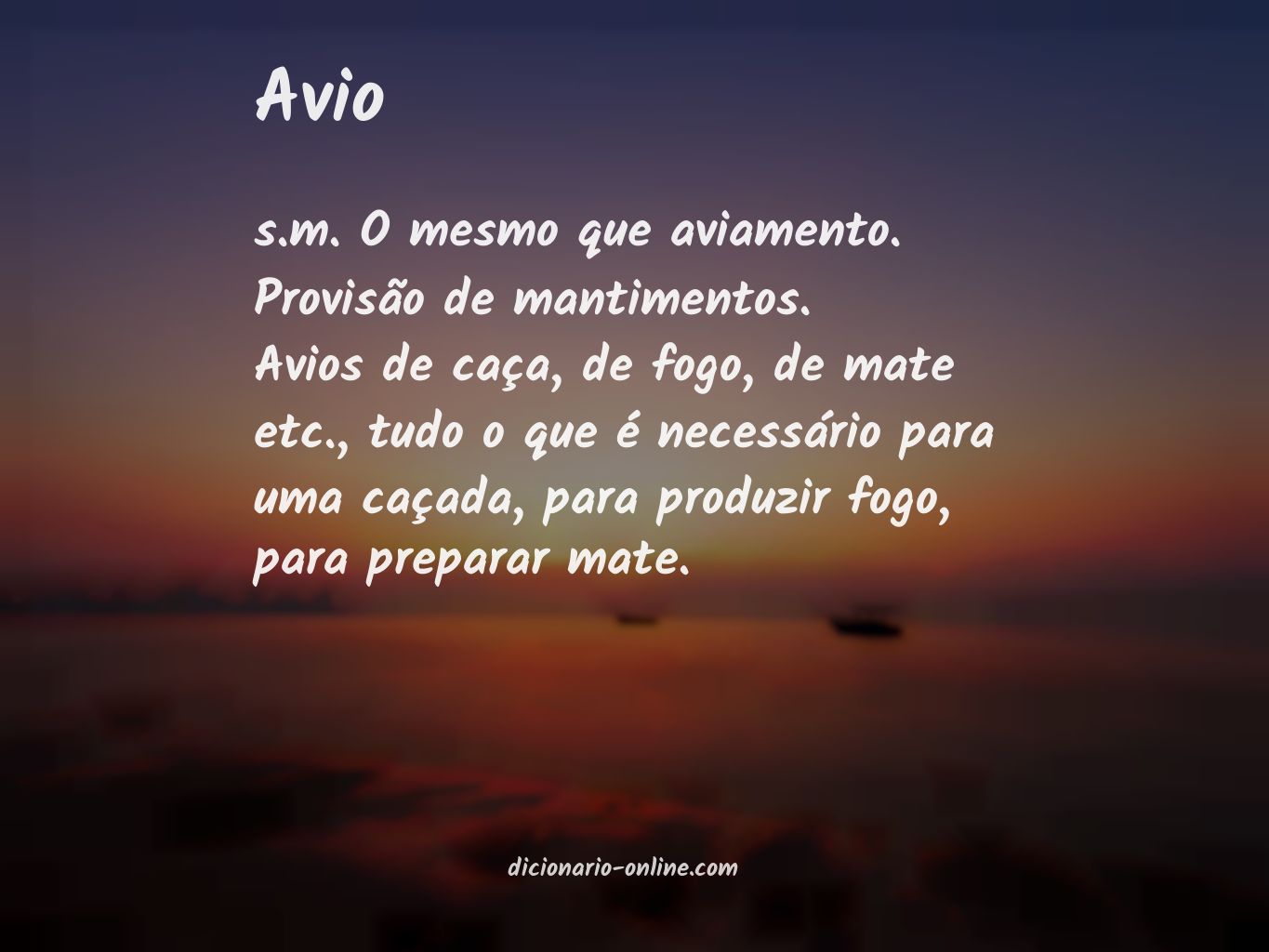 Significado de avio