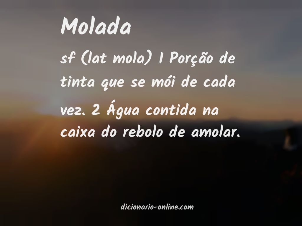 Significado de molada