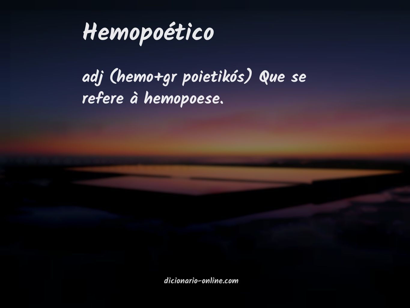 Significado de hemopoético