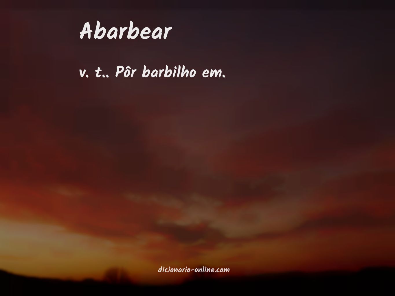 Significado de abarbear