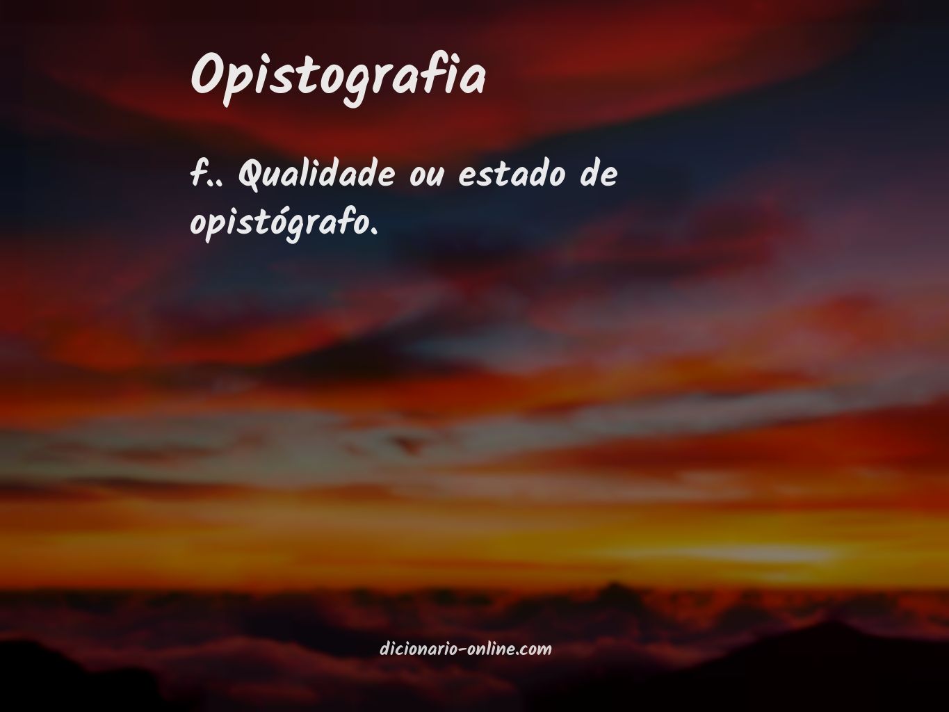 Significado de opistografia