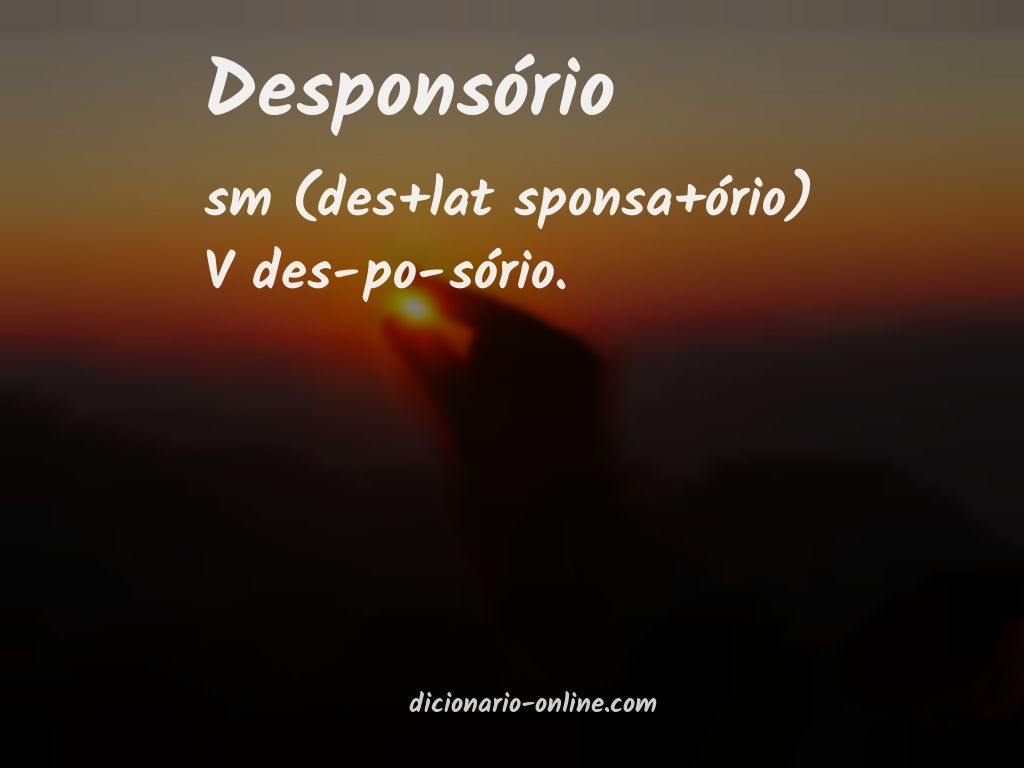 Significado de desponsório