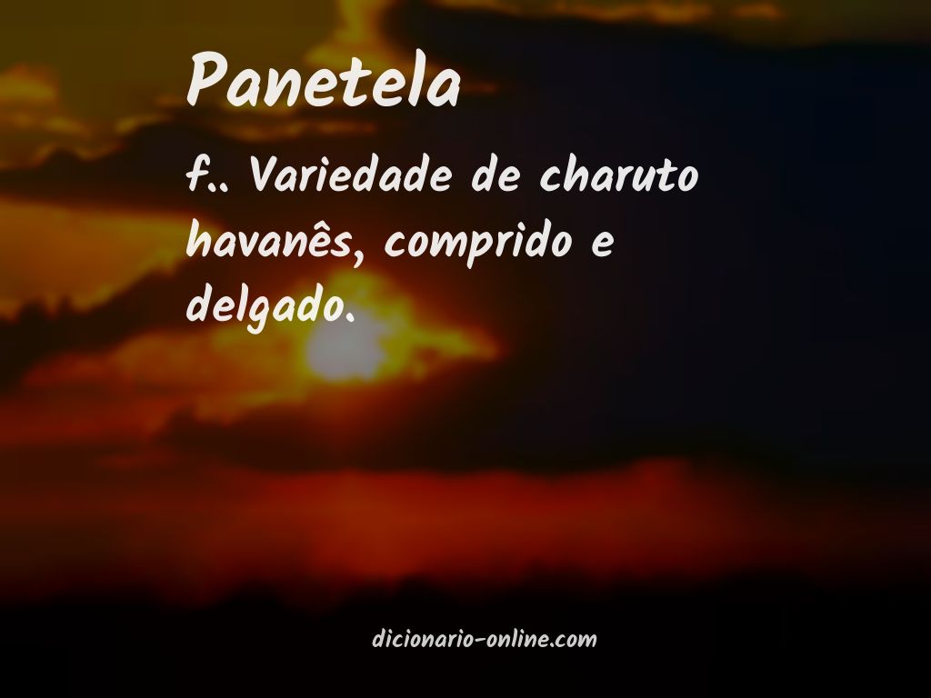 Significado de panetela