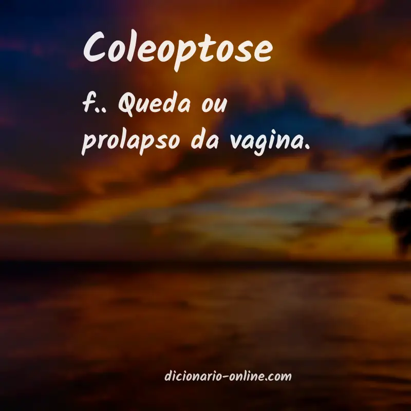 Significado de coleoptose