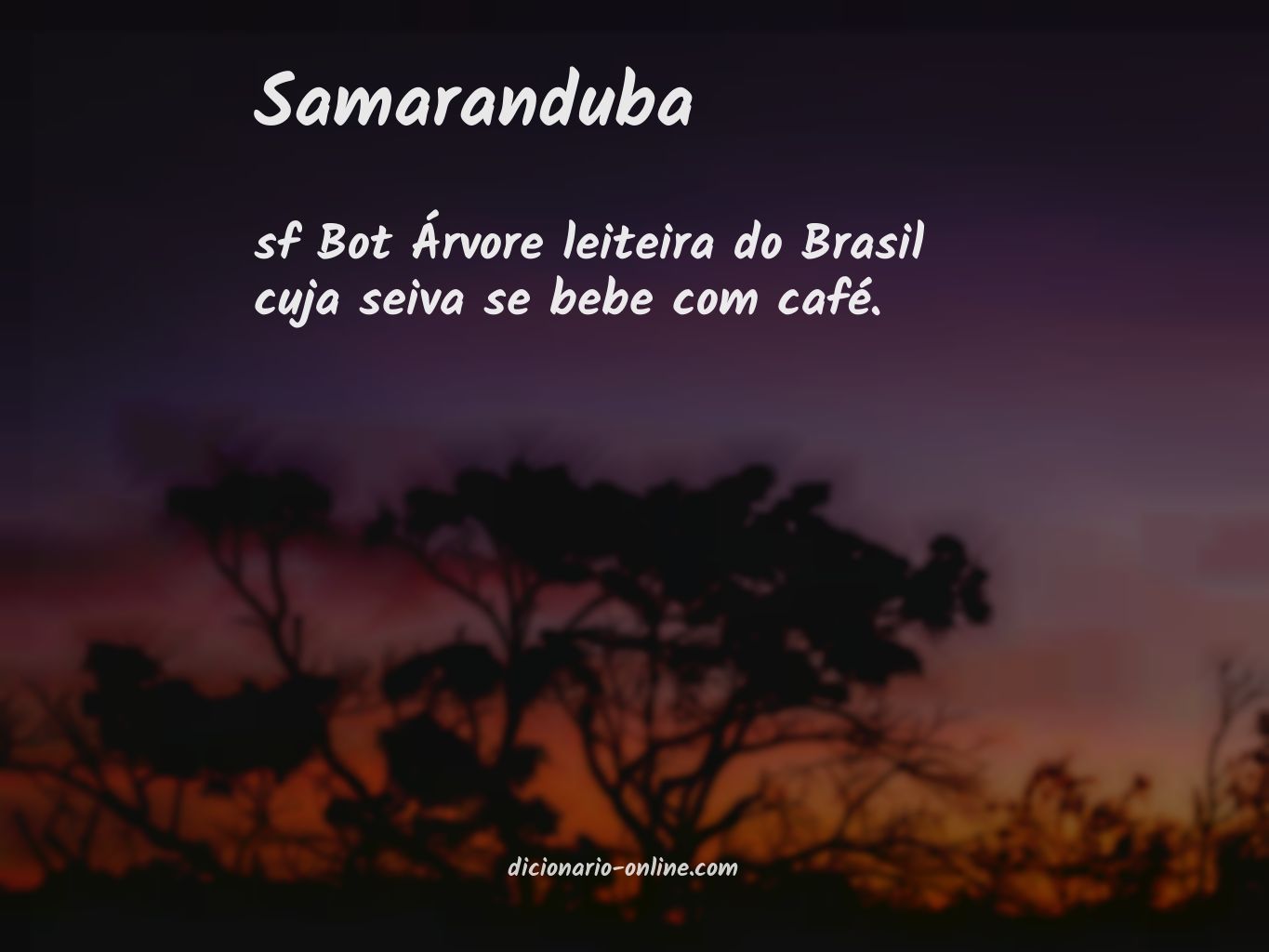 Significado de samaranduba