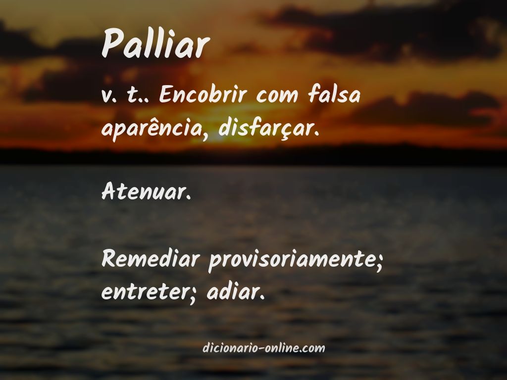 Significado de palliar