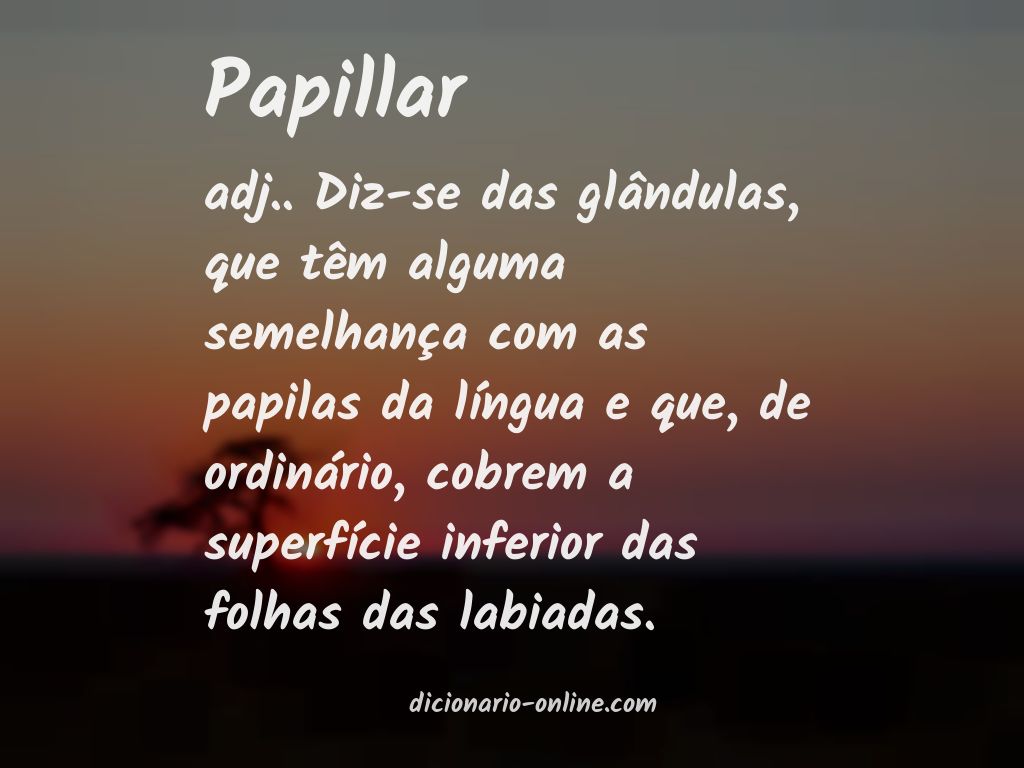 Significado de papillar