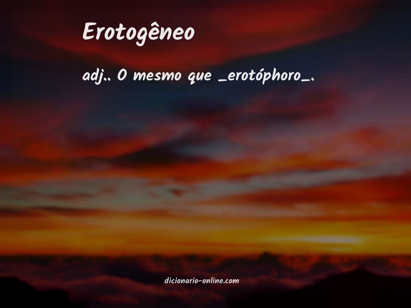 Significado de erotogêneo