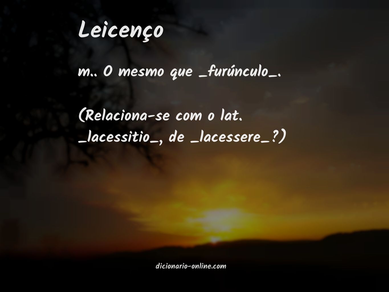 Significado de leicenço